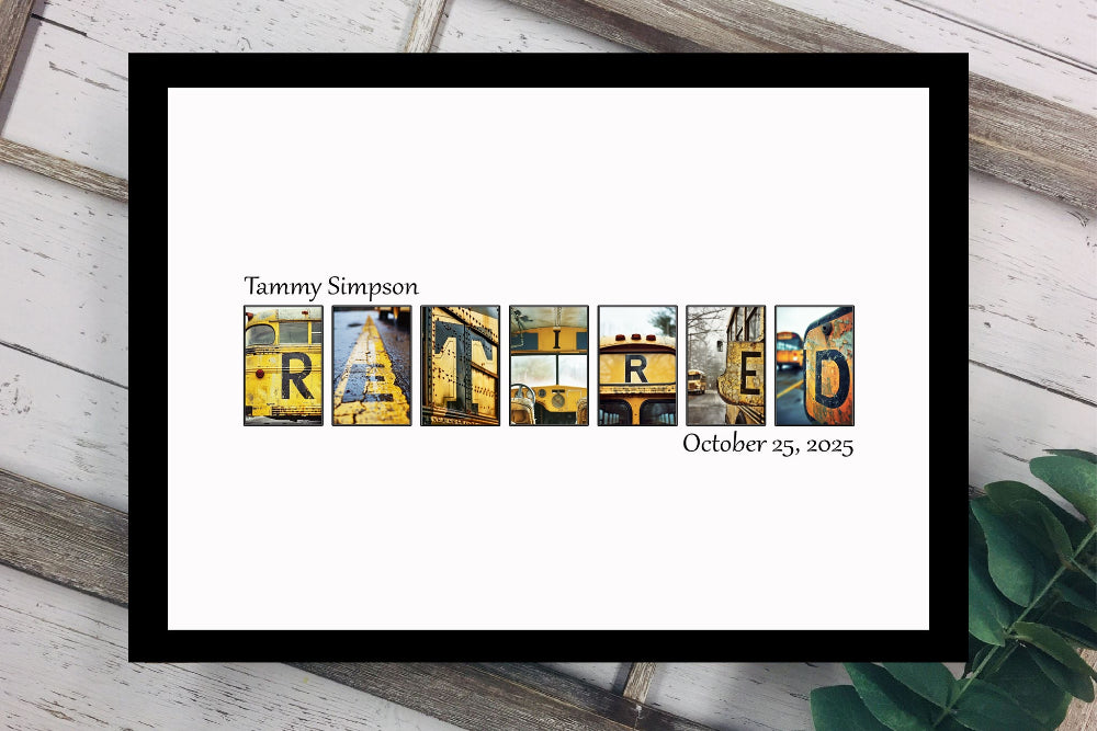 Bus Driver Retirement Party Personalized Guest Book Alternative, School Bus Driver Gift