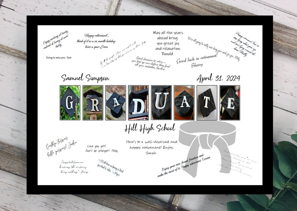 Martial Arts Graduation Party Alternative Guest Book, High School or College Graduate
