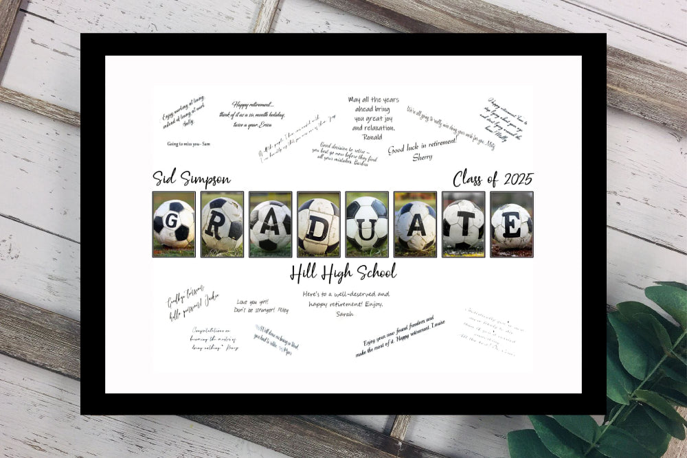 Soccer Player Graduation Party Guest Book Alternative