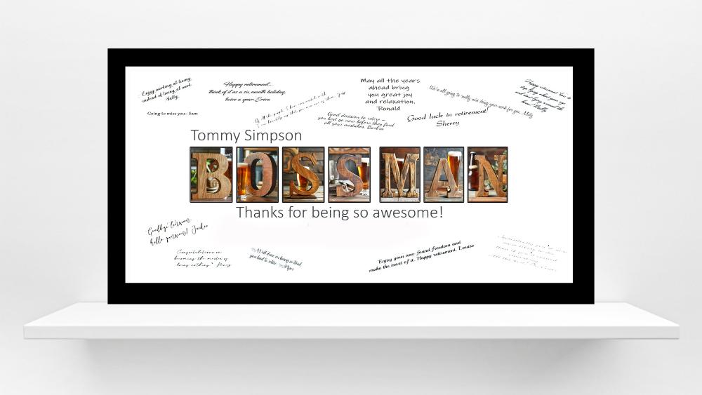 Boss Man Craft Beer Personalized Card Alternative, Boss Appreciation Day Gift For Men