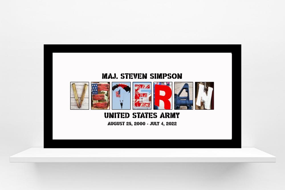 American Military Veteran Personalized Sign or Signature Board, Veterans Day Gift