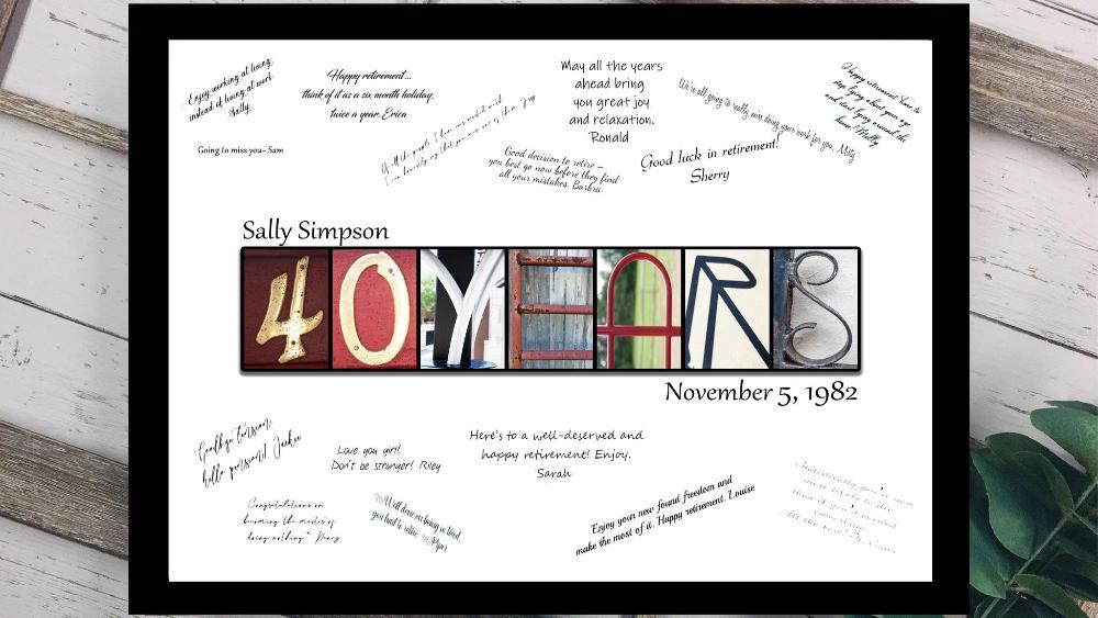 40 Years Milestone Birthday Party Guest Book Alternative, Unique 40th Birthday Card Idea