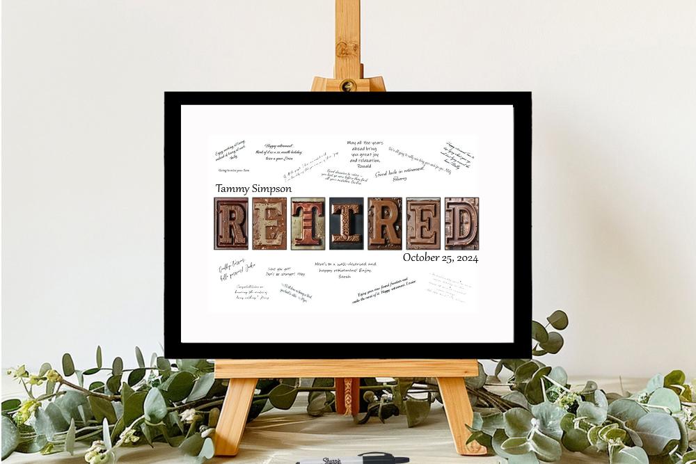 Chocolate Lover Retirement Party Guest Book Alternative, Retired Coworker Gift
