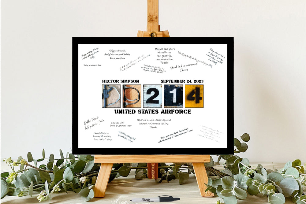 Retired Military DD214 Guest Book Alternative