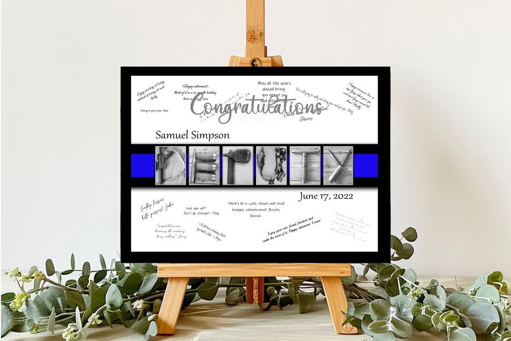Police Deputy Officer Personalized Guest Book Alternative, Thin Blue Lines