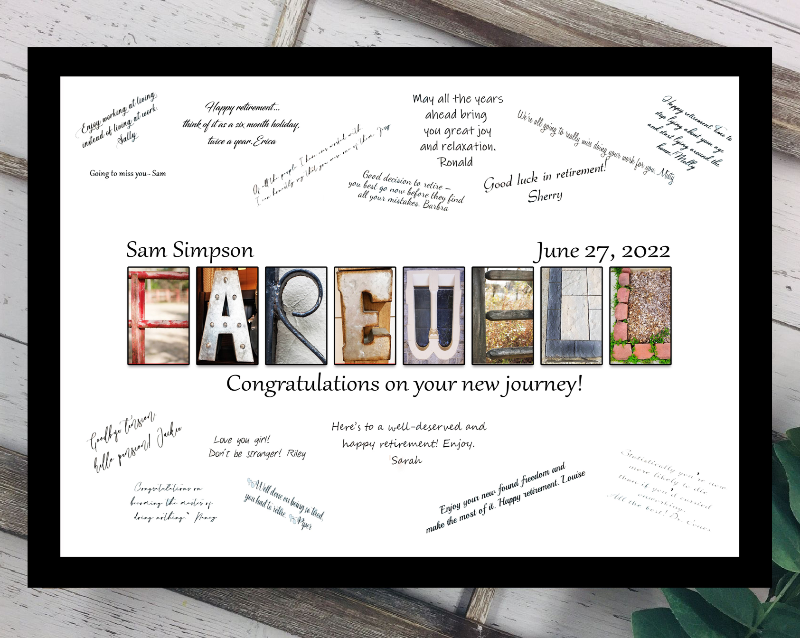 Farewell Personalized Guest Book Alternative, Going Away Gift For Coworker