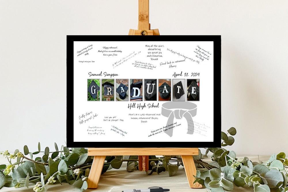 Martial Arts Graduation Party Alternative Guest Book, High School or College Graduate