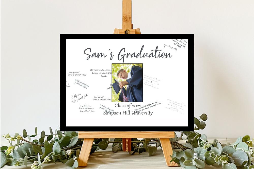 Graduation personalized photo guest book alternative