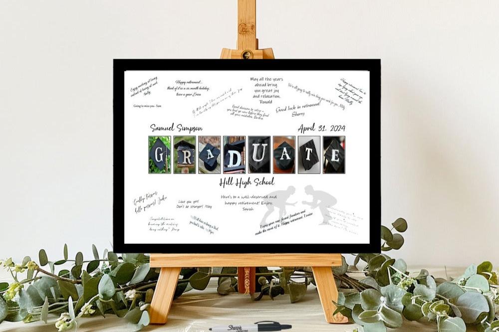 Wrestling Team High School or College Graduation Party Alternative Guest Book