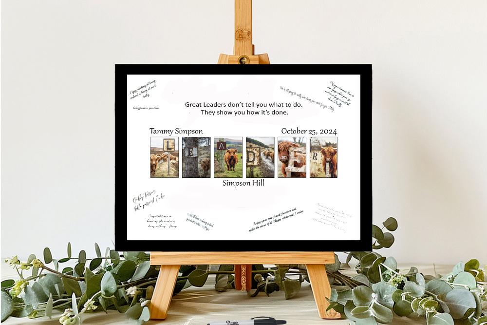 Highland Cow Boss Appreciation Day Unique Card Alternative, Goodbye Gift For Coworker