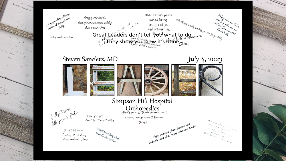 Leader Personalized Gift For Boss, Goodbye Gift For Coworker, Signature Board