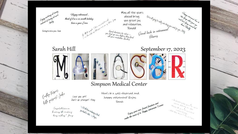 Medical Manager Personalized Guest Book Alternative, Gift For Nurse or Doctor