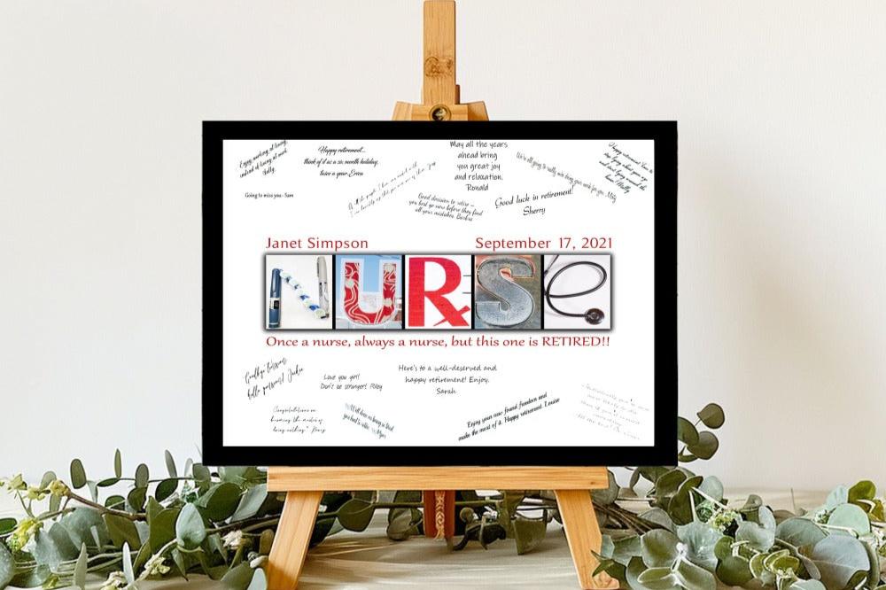Nurse Retirement Personalized Guest Book Alternative
