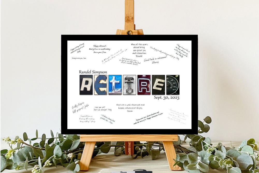 Retired Car Enthusiast Guest Book Unique Alternative, Retirement Party Guest Sign In