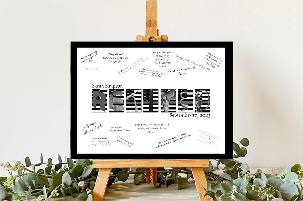 Correctional Officer Retirement Guest Book Alternative, Prison Retirement, Corrections Officer Gift