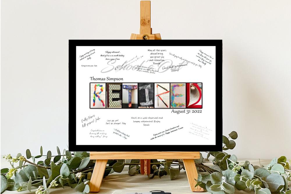 Teacher Retirement Personalized Guest Book Alternative