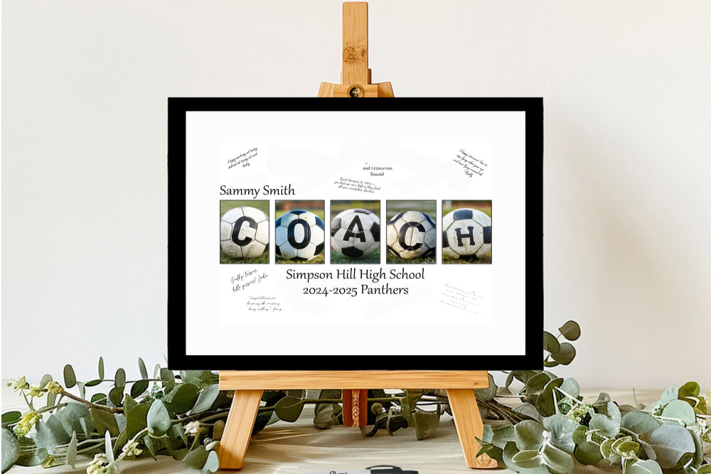 Soccer Coach Personalized End of Season Team Gift, Thank You Card Alternative