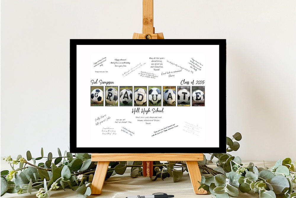 Soccer Player Graduation Party Guest Book Alternative