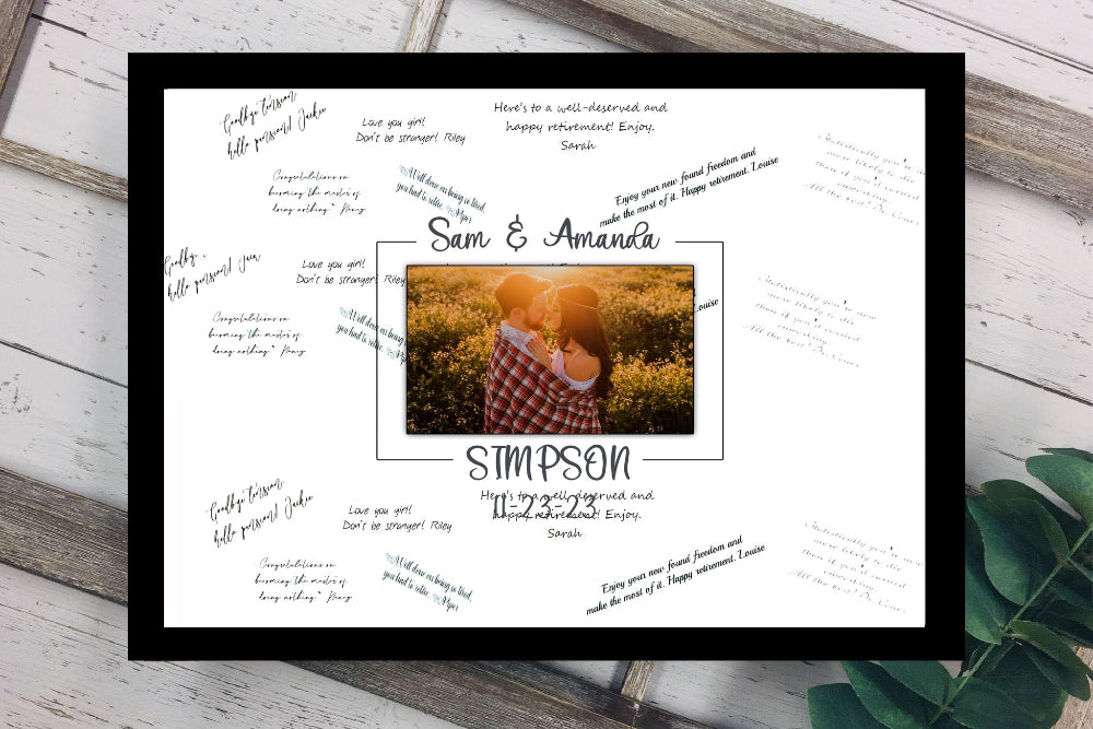 Wedding Personalized Photo Guest Book Alternative, Anniversary - Engagement