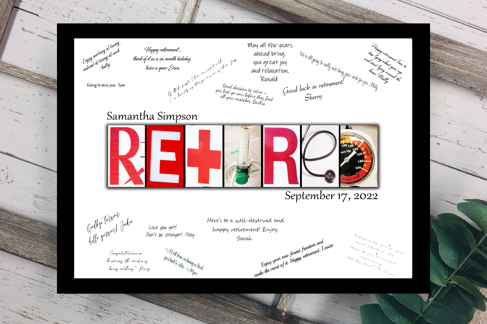Retired Medical Personalized Guest Book Alternative