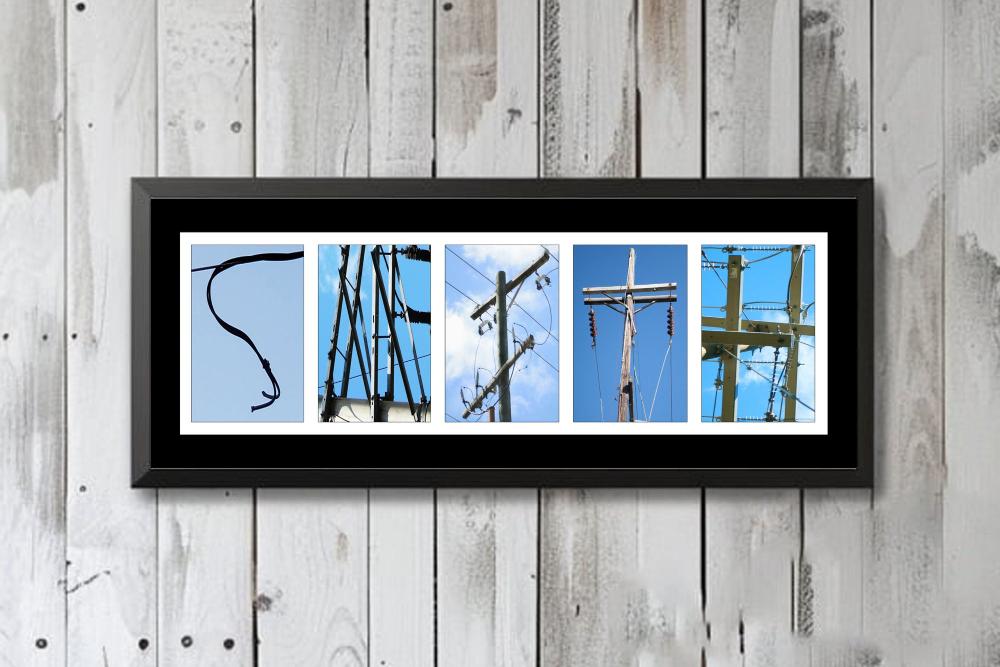 Lineman Custom Last Name Letter Photography Sign