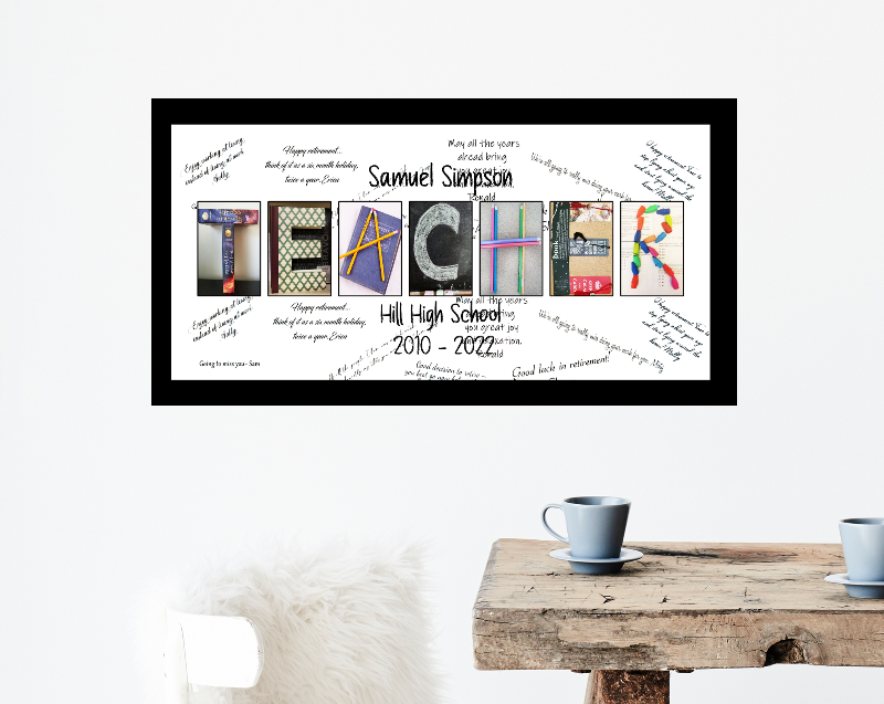 Personalized Teacher 10x20 Framed Print, Best Teacher Gift, Teacher Appreciation