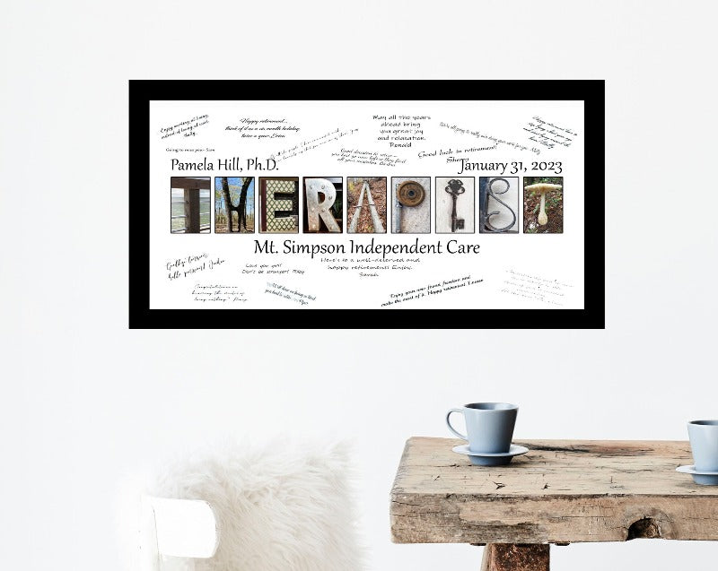 Therapist Retirement Guest Book Alternative, Thank you gift for Therapist