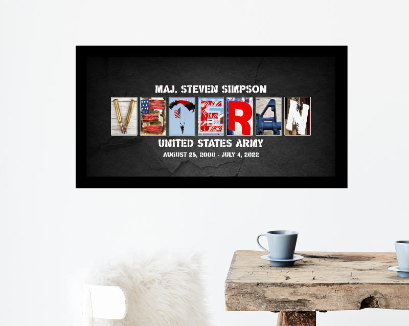 American Military Veteran Personalized Sign or Signature Board, Veterans Day Gift