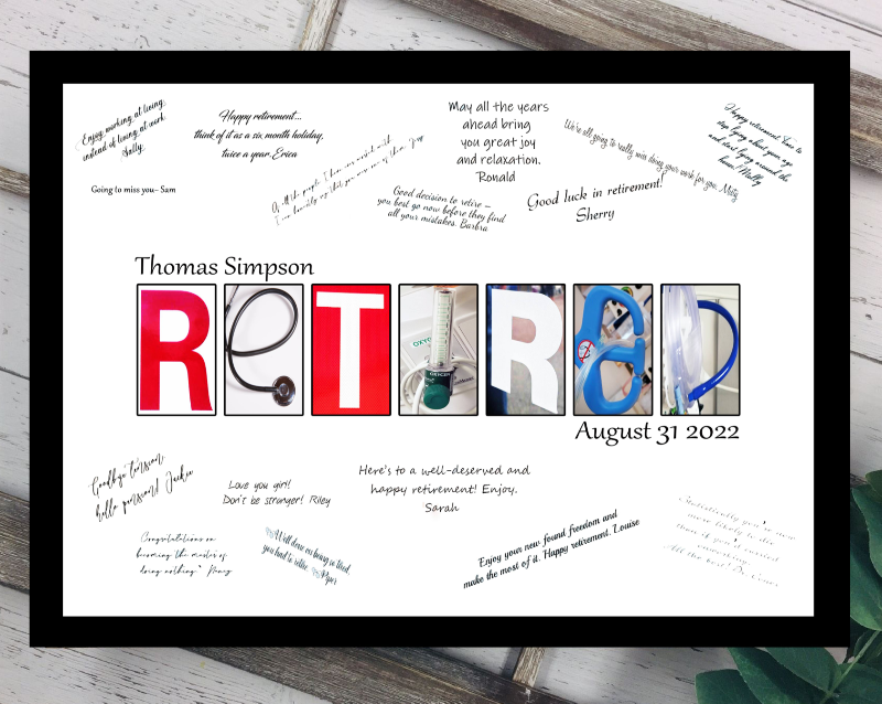 Retired Medical Personalized Guest Book Alternative