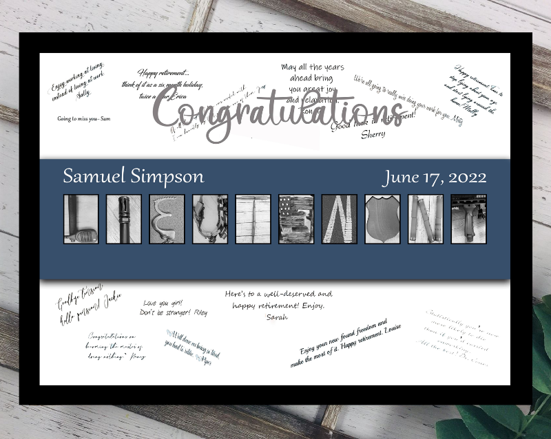 Police Lieutenant Officer Personalized Guest Book Alternative