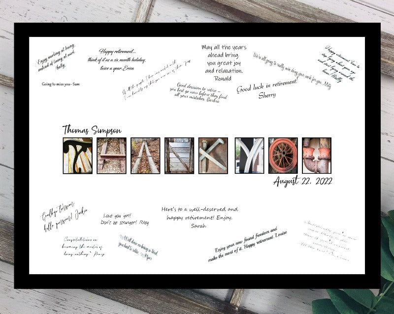 Personalized Team Thank You Card Alternative, Coworker Going Away Party Guest Book