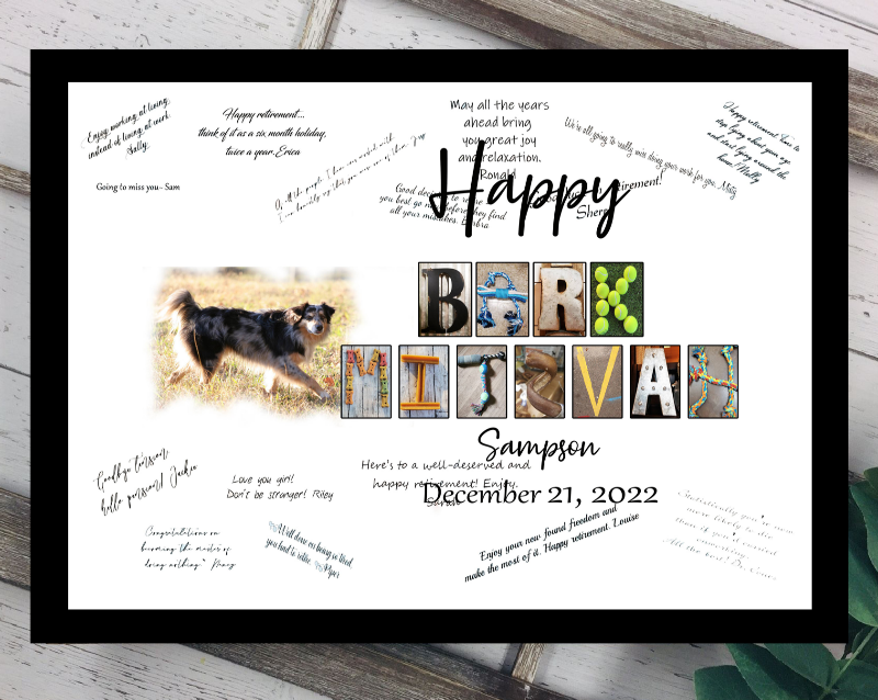 Pet Bark Mitzvah Custom Photograph Guest Book Alternative, Dog Bar Mitzvah Decorations