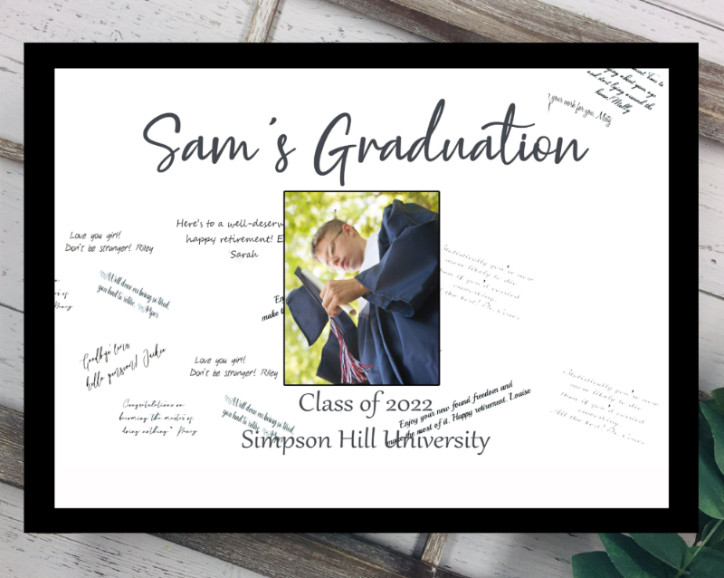 Graduation personalized photo guest book alternative