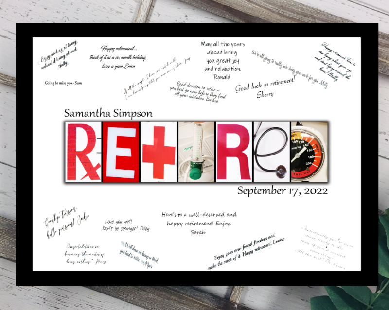 Retired Medical Personalized Guest Book Alternative