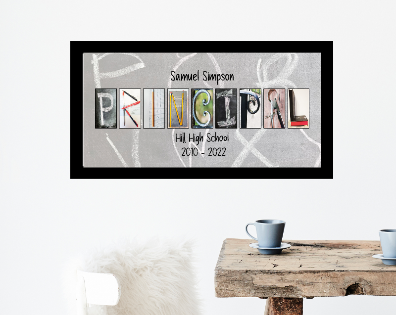 Principal Custom Alphabet Photography Sign or Signature Board