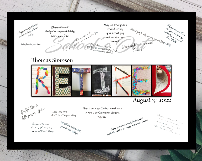 Teacher Retirement Personalized Guest Book Alternative