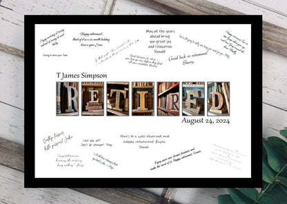 Book Themed Retirement Party Personalized Guest Book Alternative