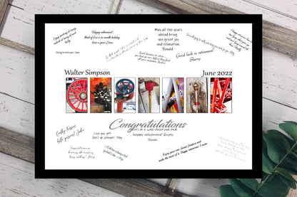 Firefighter Captain Custom Guest Book Alternative, Retirement, Promotion Gift