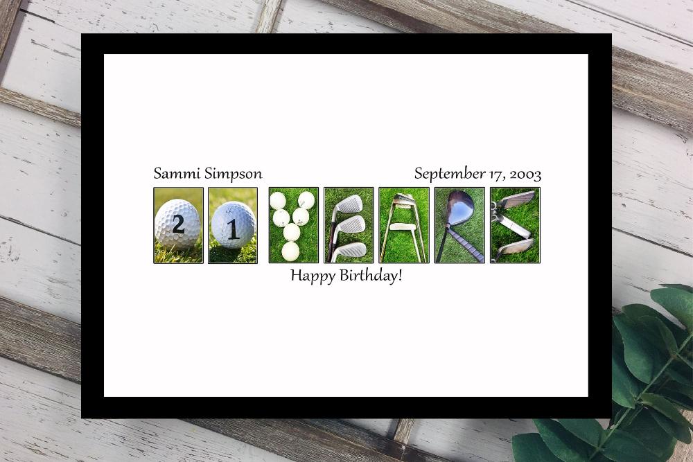 20 Years Golf Party Guest Book Alternative, Gift For Golf Lovers