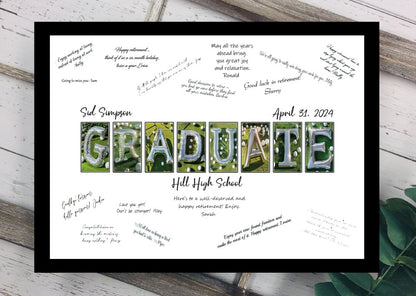 Golf Themed Graduation Party Guest Book Alternative, Gift For Graduate