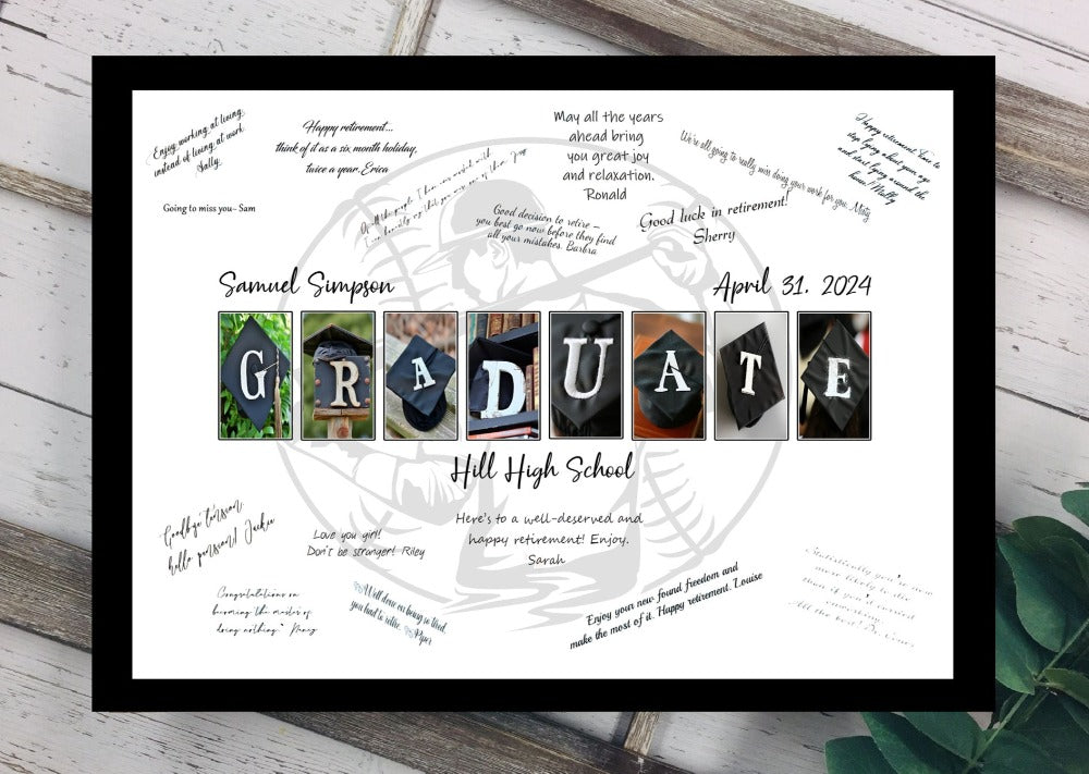 Baseball Player Graduation Party Alternative Guest Book, High School or College Sports Graduate