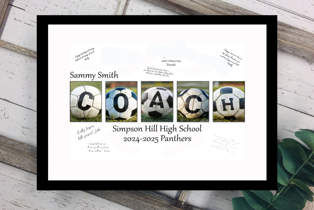 Soccer Coach Personalized End of Season Team Gift, Thank You Card Alternative