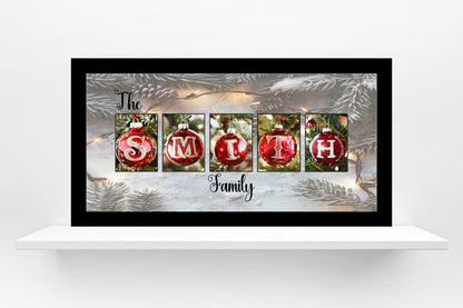 Christmas Ornament Personalized Name Gift, Holiday Name Letter Art