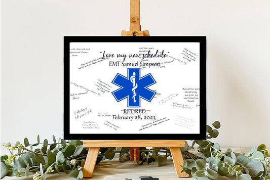 EMT, EMS, Paramedic Guest Book Alternative, Retirement Party, Graduation, New Job