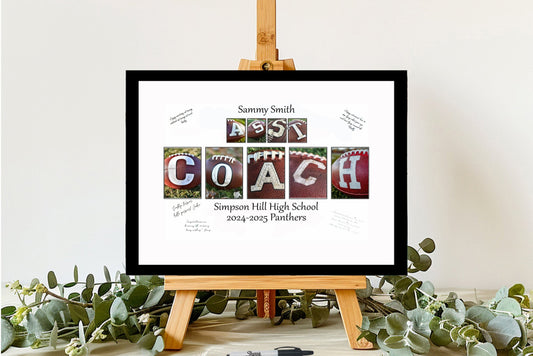 Assistant Football Coach Thank You End Of Season Personalized Team Signing Gift