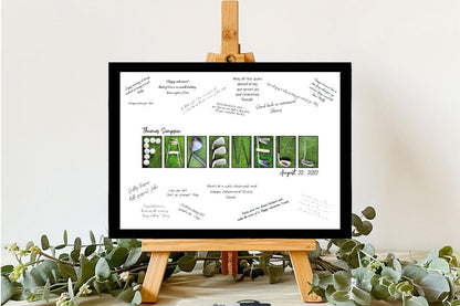 Golf Farewell Personalized Guest Book Alternative, Going Away Gift