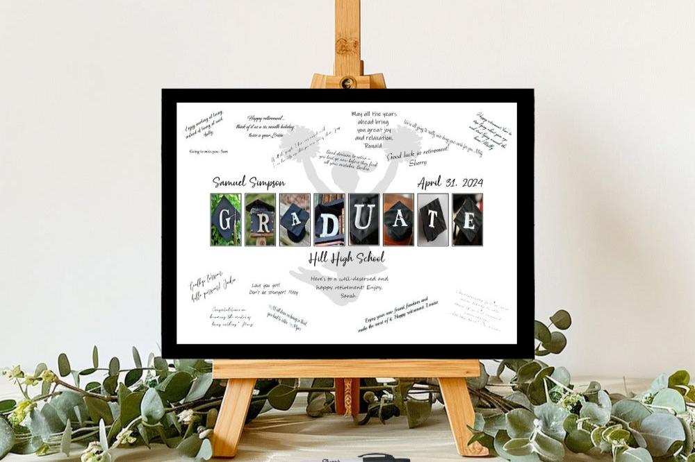 Cheerleader Graduation Party Alternative Guest Book, Senior Varsity Cheer Squad Gift