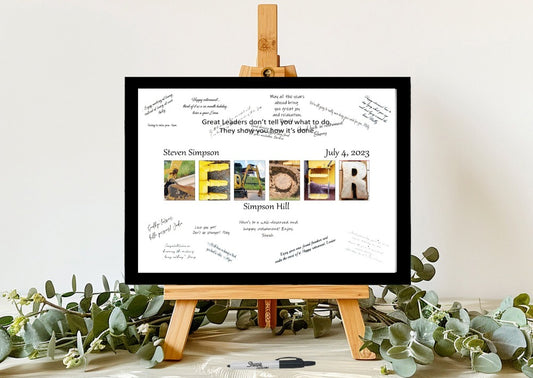 Construction Leader Personalized Coworker Signature Board, Gift For Coworker