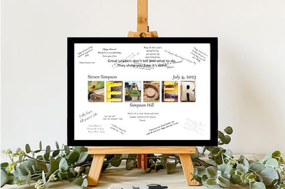 Construction Leader Personalized Coworker Signature Board, Gift For Coworker