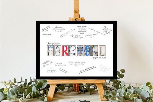 Medical Themed Farewell Personalized Guest Book Alternative, Going Away Gift Nurse or Doctor